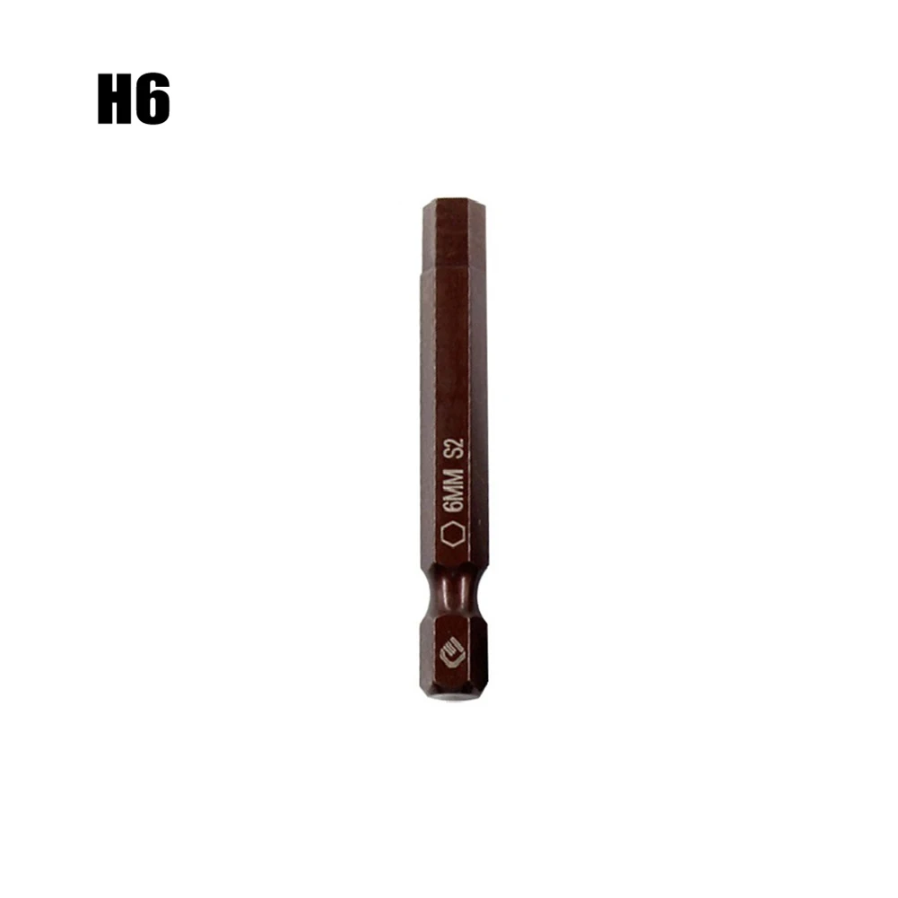 50mm Hexagon Magnetic Screwdriver Bits Set H1.5 H 2 H2.5 H3.0 H4.0 H5.0 H6.0 1/4\