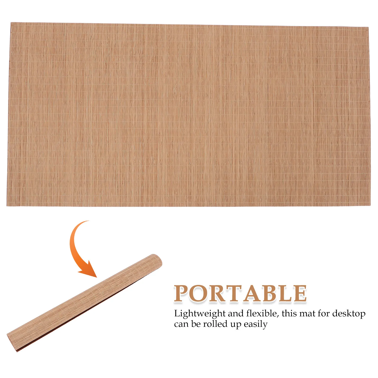 Bamboo Tea Mat Decorative Dining Table Runner Cuttable for Kitchen Table Farmhouse Rustic 39.37x19.69x0.04in Heat Resistant Tea