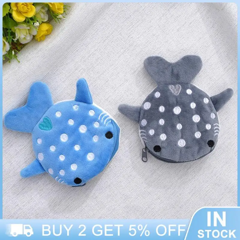 Cartoon Pendant Wallet Meticulous Workmanship Stuffed Animals / Plush Toys Cute Shark Coin Purse Fine Plush Plush Wallet Plush