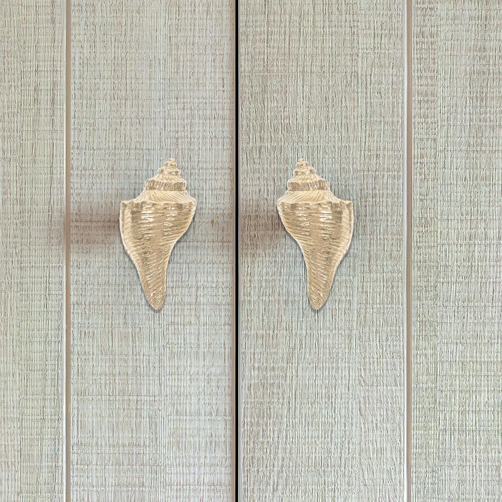 

2pcs Conch Door Handles Brass Seashell Knobs for Cabinets Drawers Vintage Beachy Decor Hardware Ocean Creative Design Durable