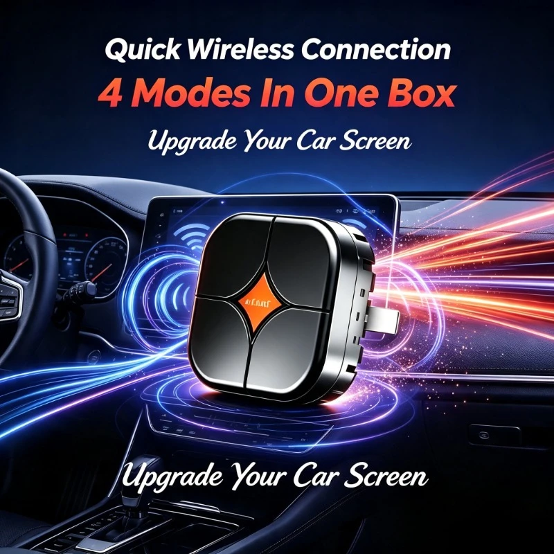 Old car refit adapter gets rid of data cables for stable phone projection in daily highway driving trips