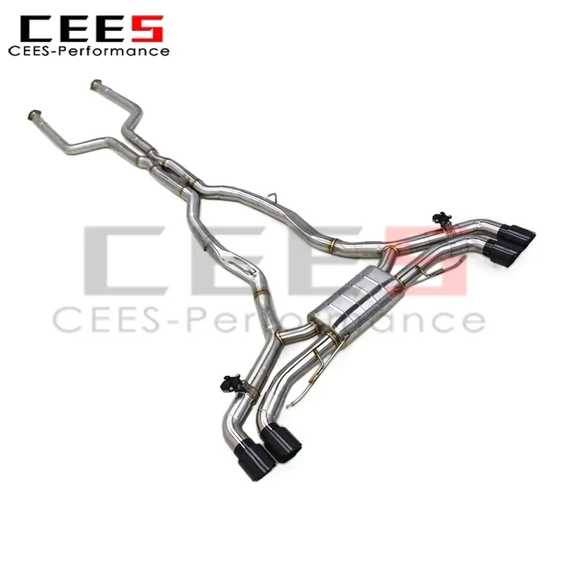 CEES Exhaust System Valvetronic Accessories for BMW X5M X6M F95 F96 4.4TT 2020-2024 SS304 Muffler Stainless Steel Exhaust Pipe