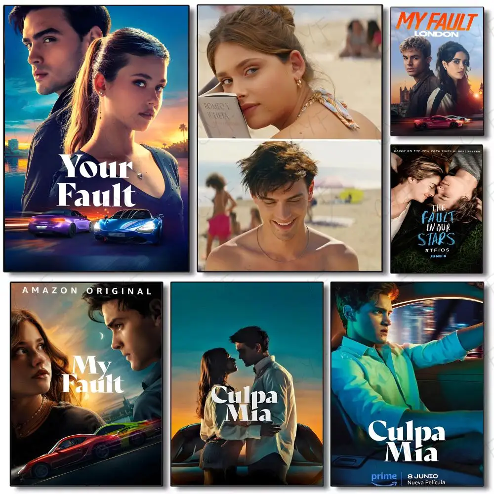M-My F-Fault Culpa Mia 2023 Romantic Dramatic Movie Poster Poster Painting Wall Art Mural for Living Room Home Decor and Gifts