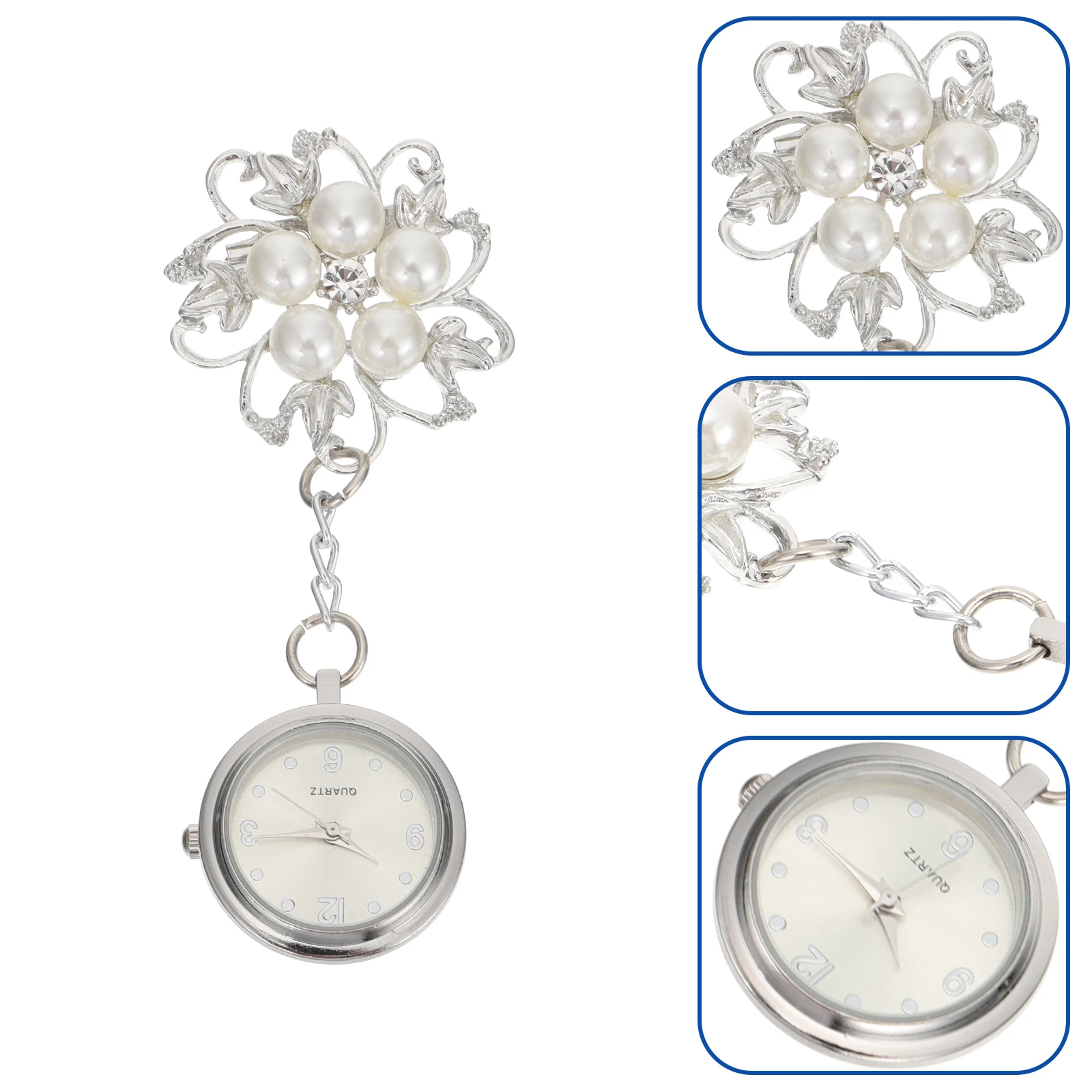 

Nurse Pocket Watch Fashion Hanging Rhinestone Elegant Durable Practical Stable Accurate Long Lasting Simple Wearable Timepiece