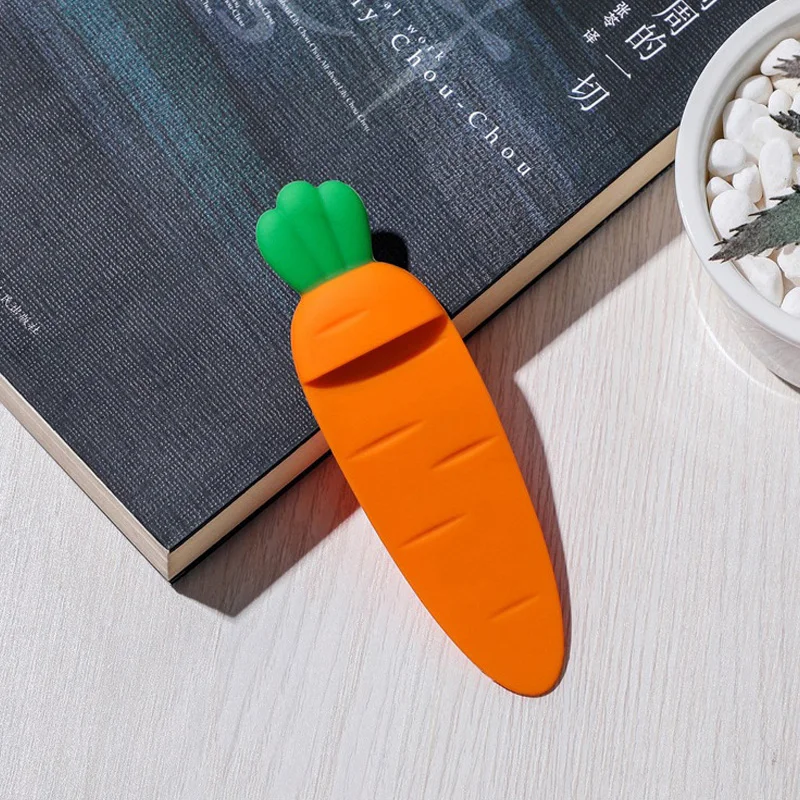 Cute Kawaii Carrot Bookmark Cartoon 3D Stereo Book Marks for Kids DIY Decoration Gift School Supplies Office Stationery