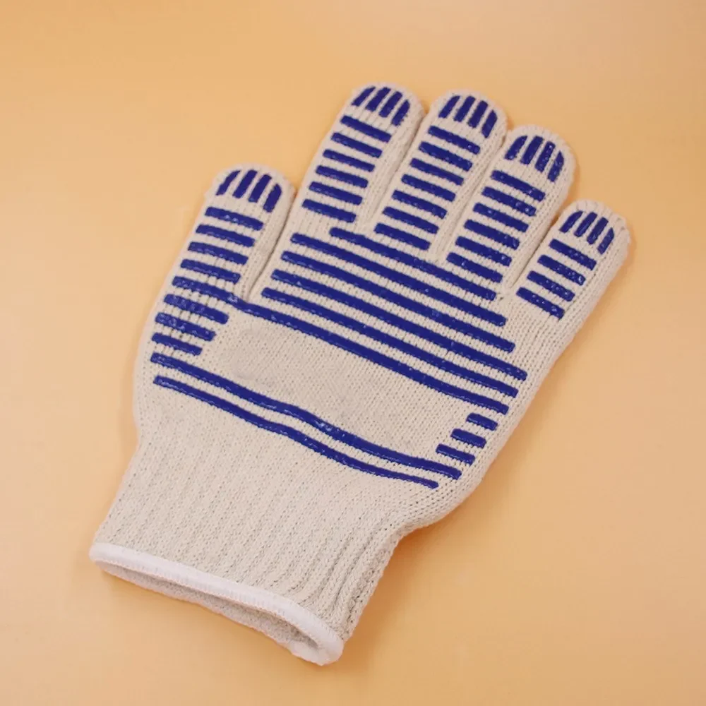 

BBQ Gloves High Temperature Gloves Aramid Anti-Hot Hand Customized Protective Gloves Flame Retardant Five Finger Oven