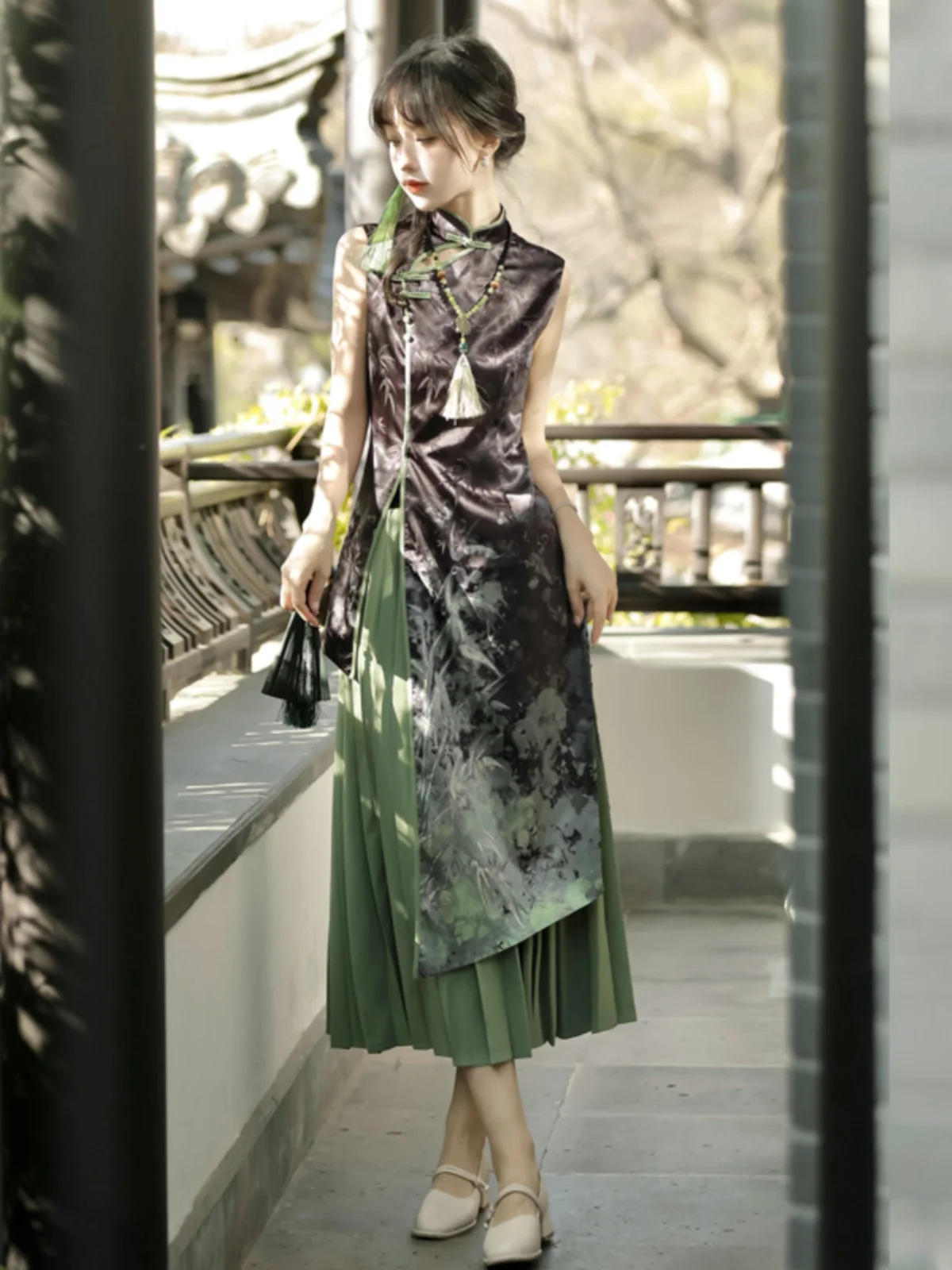 Improved Cheongsam New Chinese Style Dress Suit