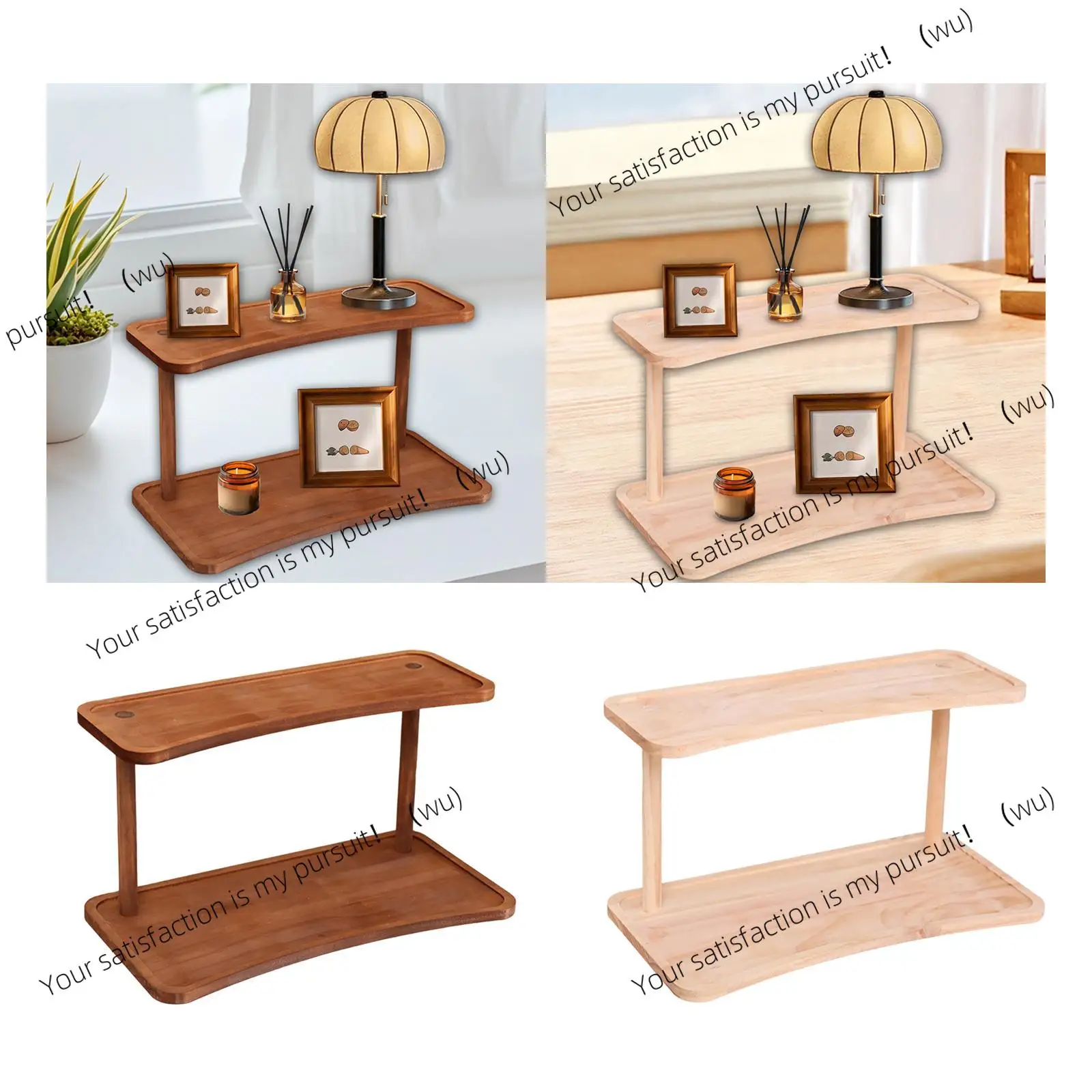Desktop storage 2 floors 40x20x22cm practical makeup restaurant office countertop bedroom pantry