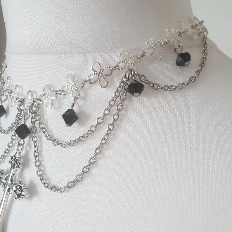 Amazing cross princess rosary gothic necklace Style Grunge necklaces women 2021 jewelrye y2k