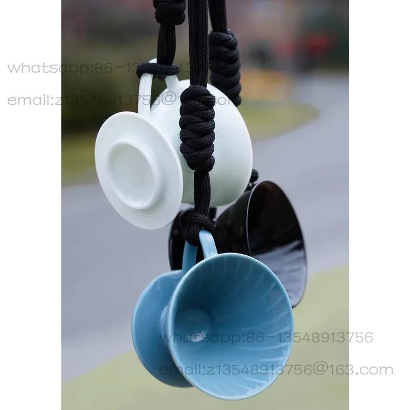 Brand New Ceramic Mini V60 Tasting Cup With Lanyard For  Coffee Accessories