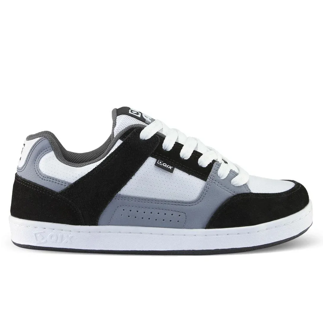 White and Black Grey Qix Skate Am Retro Shoes