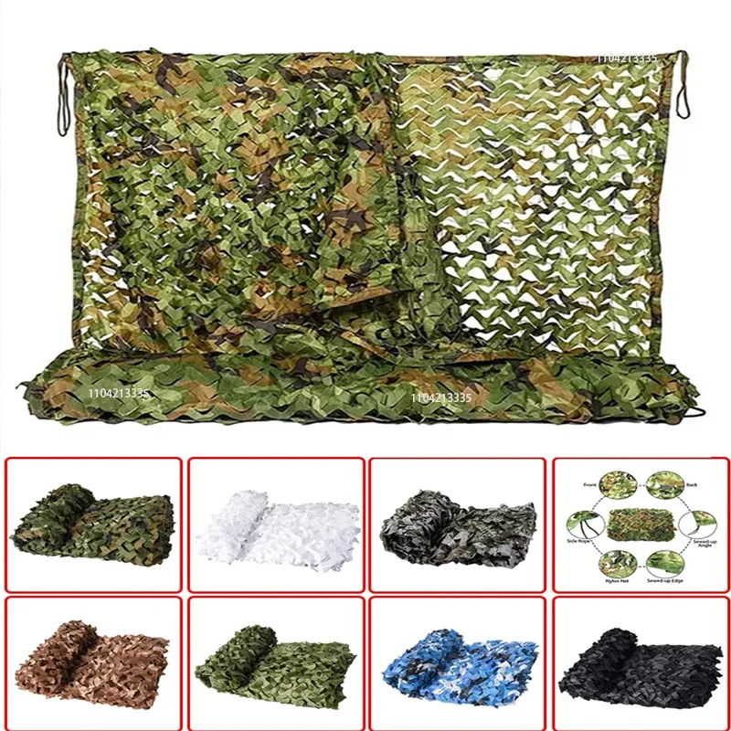 Camouflage Netting Double Layer Multi-Purpose for Party Decorations And Concealment Hide Cover