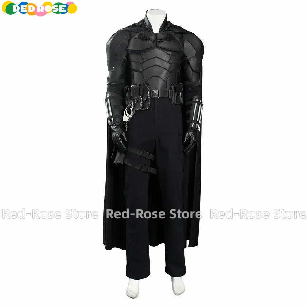 Male Bruce Cosplay Bat Cosplay Fantasia Costume Disguise for Adult Men Jumpsuit Cloak Halloween Carnival Roleplay Suit