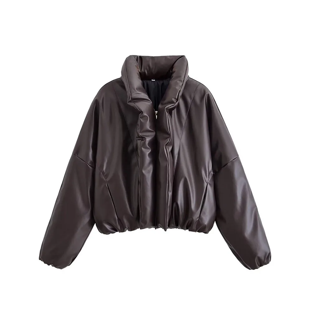 

Осенне-зимняя новая женская модная простая хлопковая куртка на молнии с большим воротником