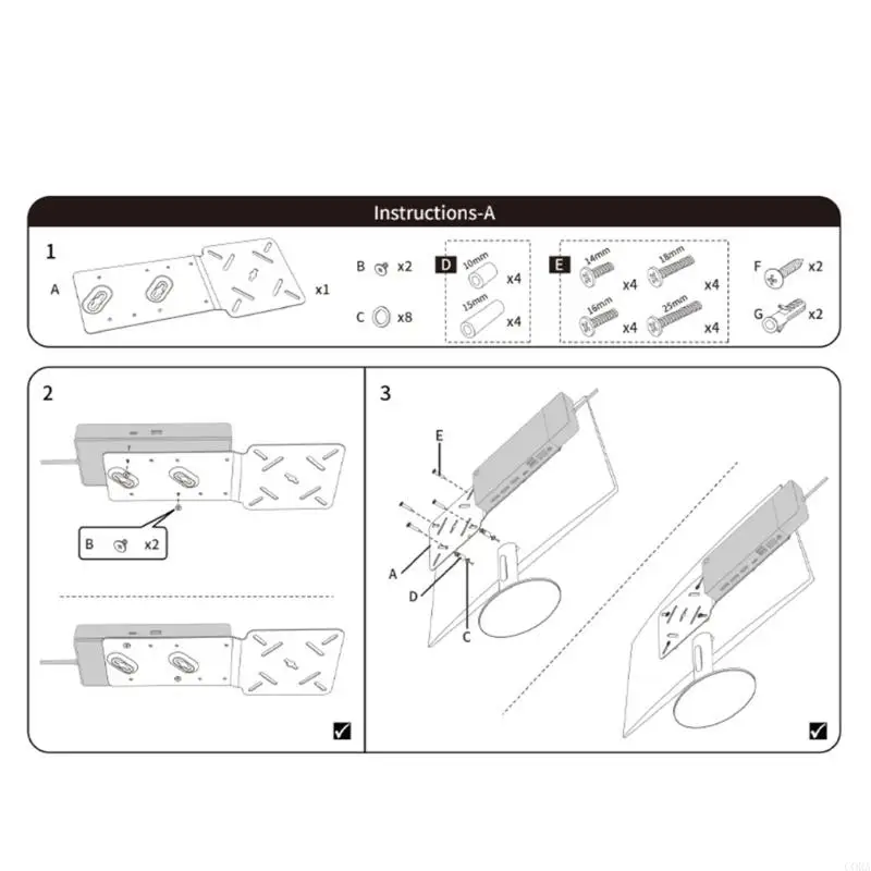 CORA VESA Dock Mount for WD19 WD22TB4 Wall or Monitor Back Install