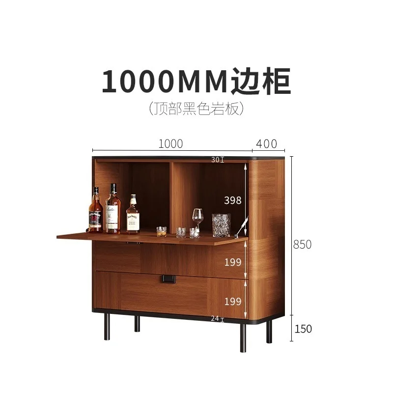 LH retro solid wood sofa TV cabinet modern simple parquet storage cabinet