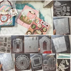 Christmas Hot Cocoa Cup Gingerbread Candy Stamps Metal Cutting Dies for DIY Decorating Scrapbook Paper Card Album Craft Die