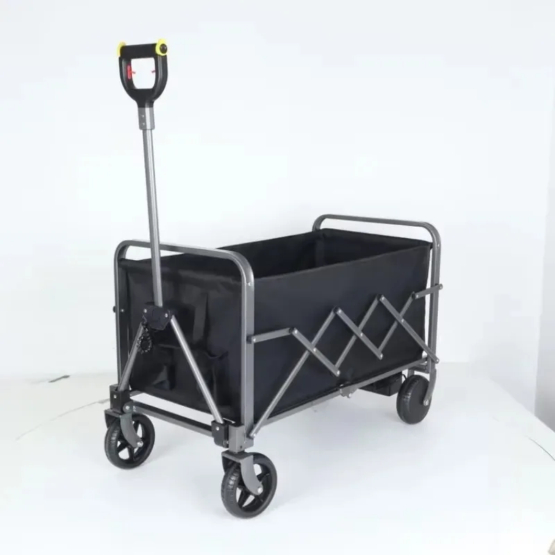 2025 New Electric Foldable Garden Cart with Extra Storage Big Wheels for Outdoor Camping Fishing