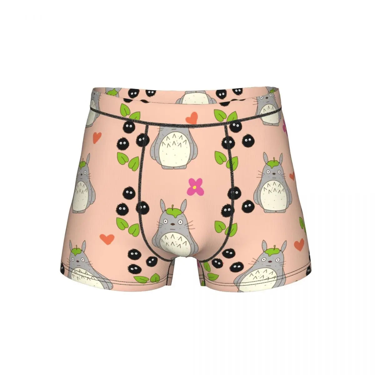 

Printed Boxer Totoro-Miyazaki Anime Shorts Panties Men's Long Underwear Soft Underpants for Homme