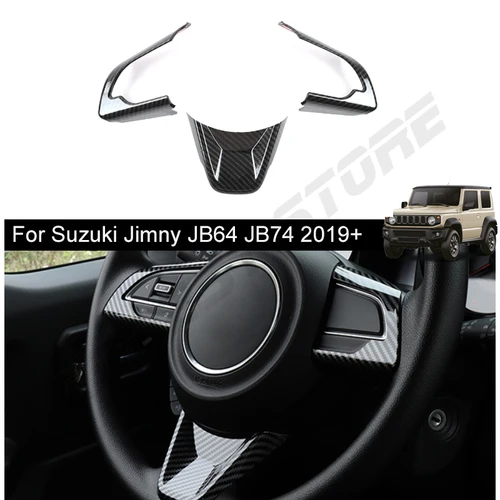 Pegatinas decorativas para volante de coche, accesorios para Suzuki Jimny JB64, JB74, 2019, 2020, 2021, 2022, 2023