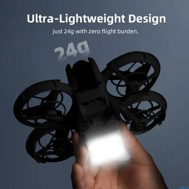 R91AドローンアクセサリーランディングライトタイプC安定したナイトタイムのためのクイックチャージインストール写真