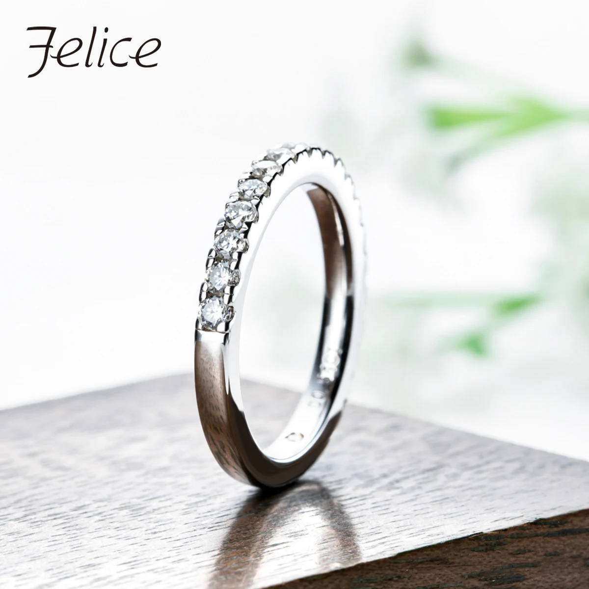 

Felice Moissanite Wedding Band Rings for Women 925 Sterling Silver Gold Plated Classic D Color Lab Diamond Band Stackable Rings