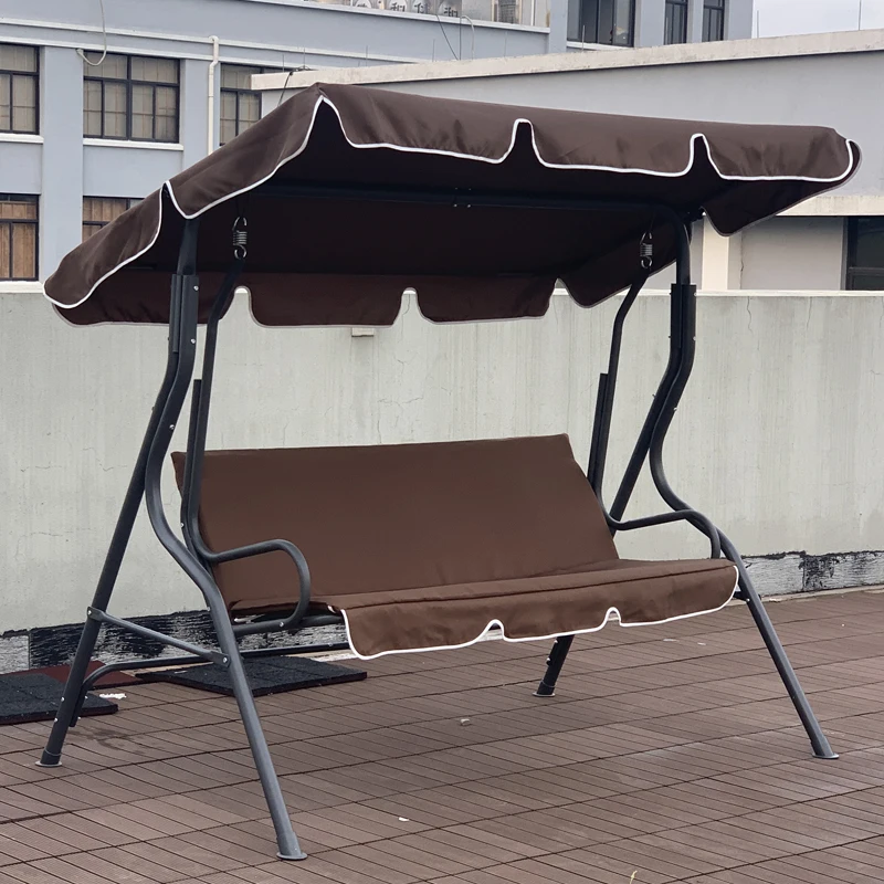 

Economic 3-Seat Outdoor Swing Chair Modern Iron Patio Garden Rattan for Parks and Hotelspromote sales