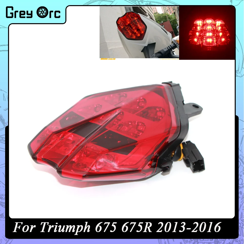 

Rear LED Tail Light Turn Signal Blinker Integrated Lamp for Triumph Daytona 675 675R 2013 2014 2015 Triple RS765S 660 Taillight
