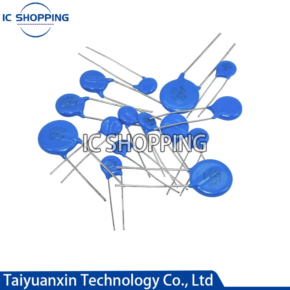 Ezqnirk Kit 120pcs Résistances Varistor Assorties 5D471K 7D471K 10D471K Etc.