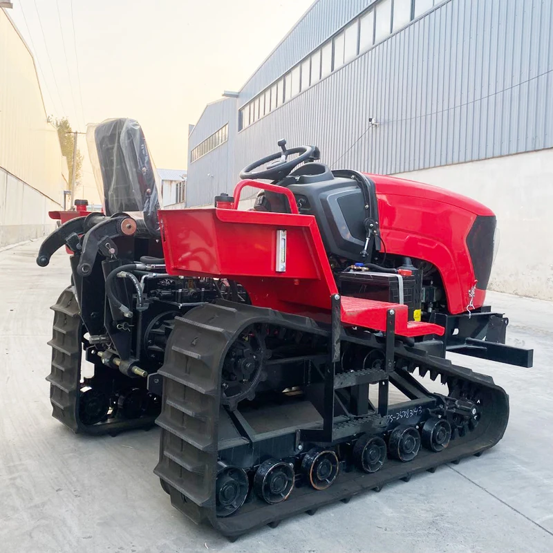 

Customized Agricultural multifunctional mini-tiller, crawler rotary tiller, 60 HP crawler tractor and plowing machine