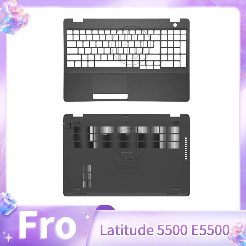 Nueva cubierta de repuesto para ordenador portátil Latitude 5500 E5500 01KW4W 1KW4W, funda inferior con reposamanos, color negro