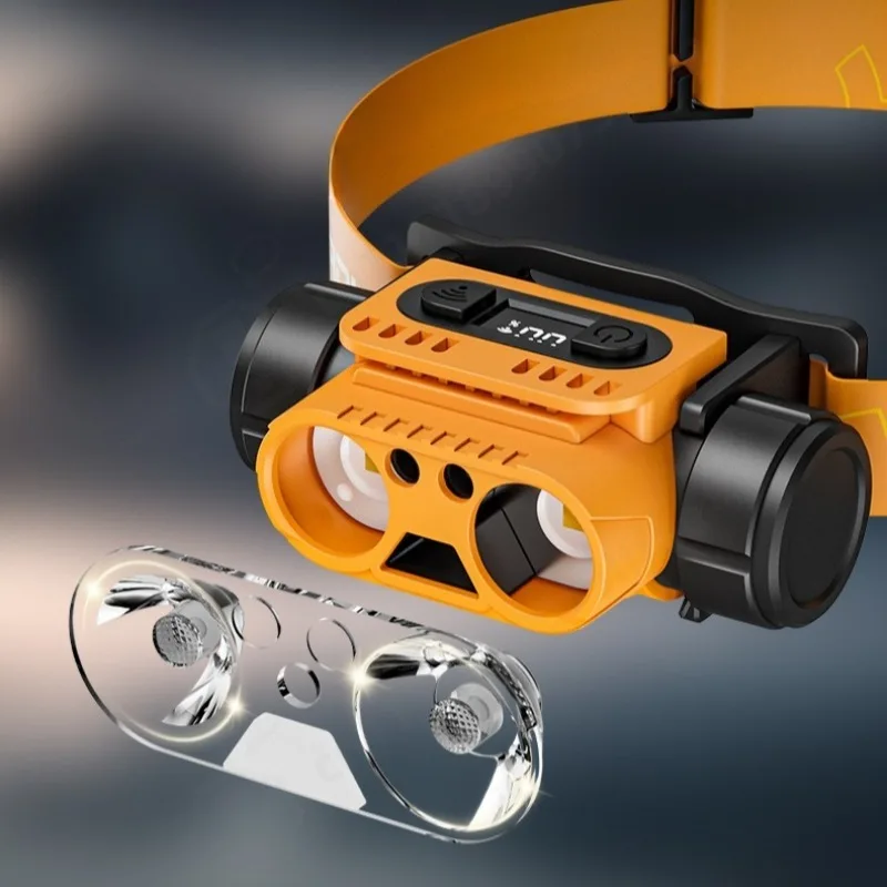 Rechargeable LED Headlamp Long Lasting Waterproof Motion Sensor Head Light for Cycling Outdoor Working Camping Lighting