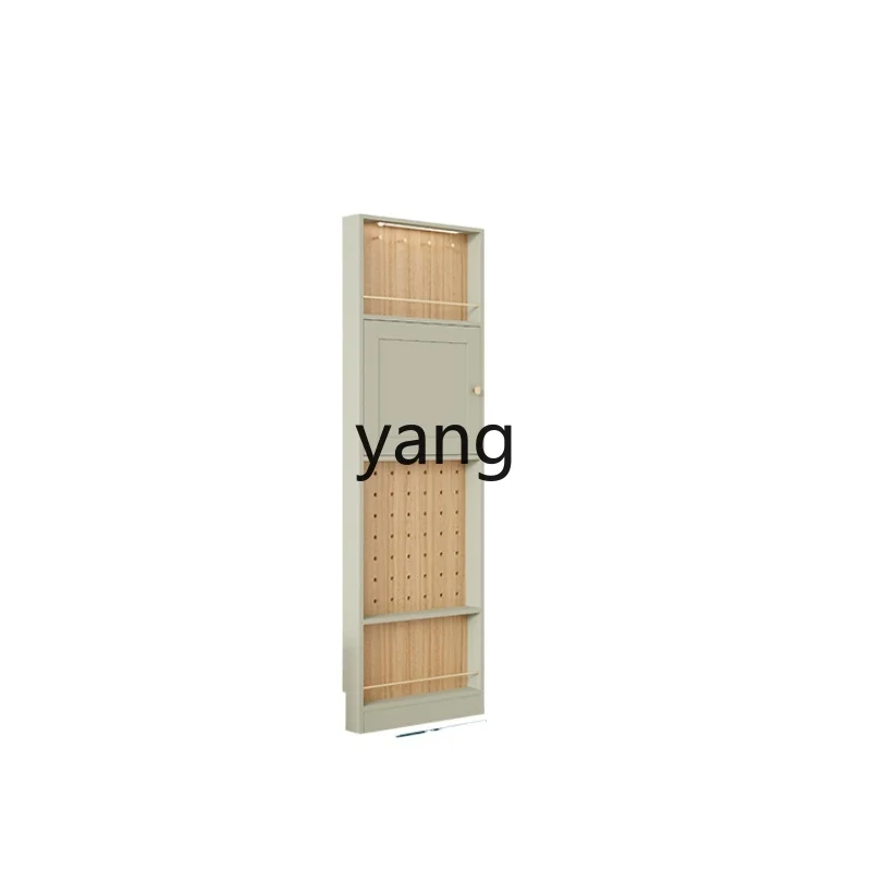 

LXL Thin Cabinet Solid Wood Wire-Wrap Board Storage Cabinet Living Room Assembled Cabinet Bedroom Mid-Ancient Floor