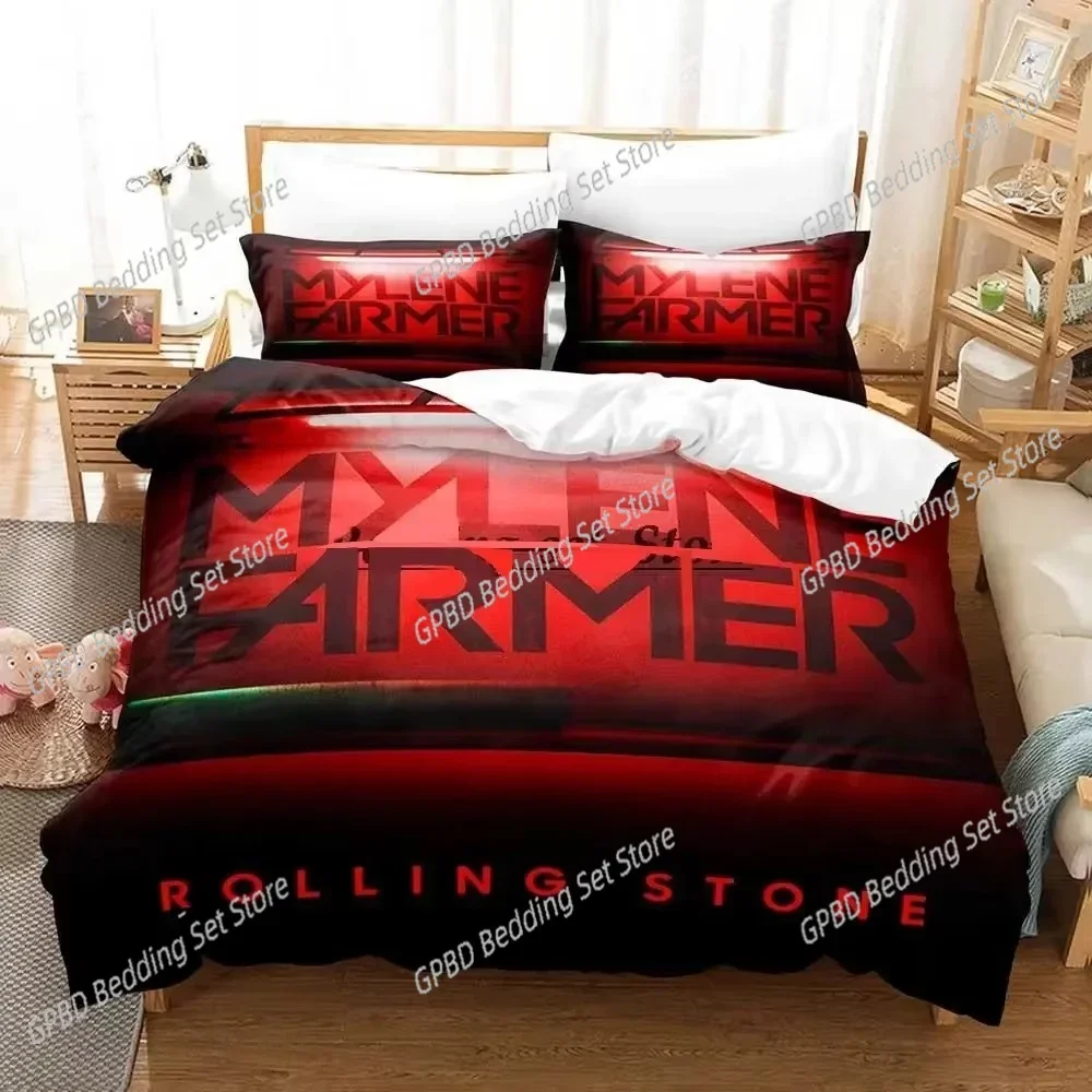 Single Mylene Farmer 3D NEW Duvet Cover Pillowcase Bedding Set Adult Boy Girl Bedroom Decoration Children Single Double Large