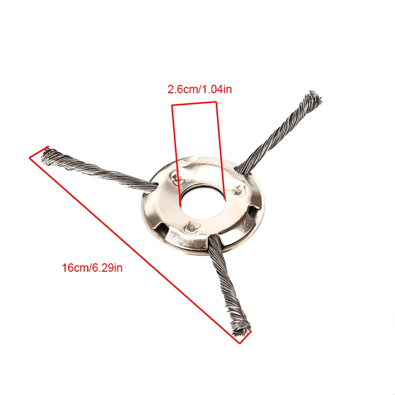 رأس عجلة تشذيب العشب من أسلاك الفولاذ: مناسب عالمي لقواطع الفرشاة ذات العمود المستقيم، ومزيل فعال للطحالب والصدأ