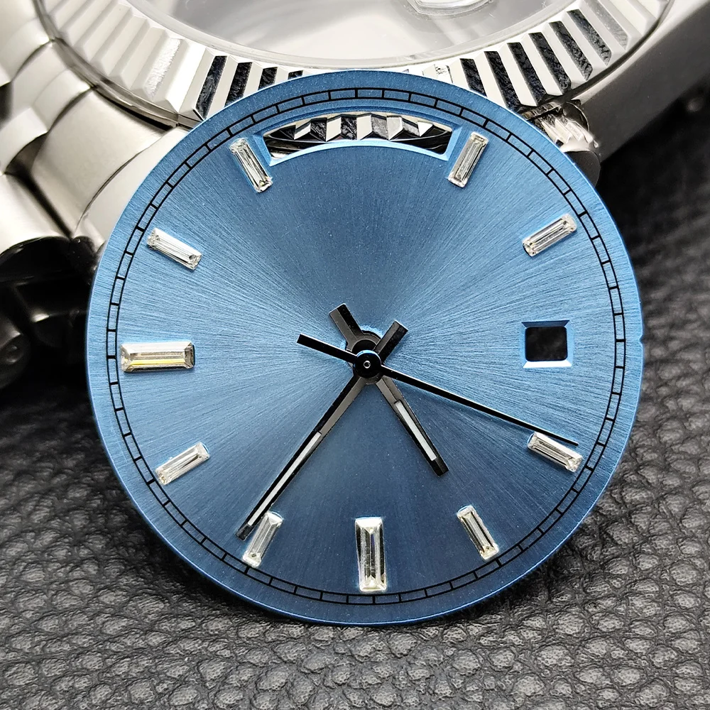 Lancette dell'orologio luminose blu di alta qualità con quadrante da 31 mm, adatte al movimento 8285/8215, quadrante 8285, accessori per orologi da uomo