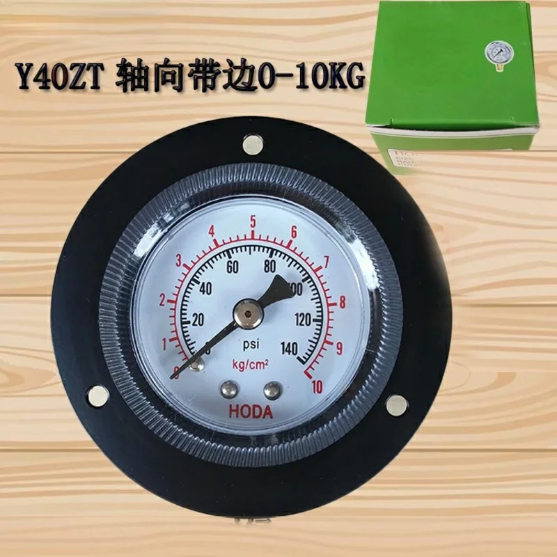 Y40ZT Panel Type Barometer Pressure Gauge 1MPA10KG One-point Teeth Hydraulic Pressure Gauge Pneumatic Pressure Gauge