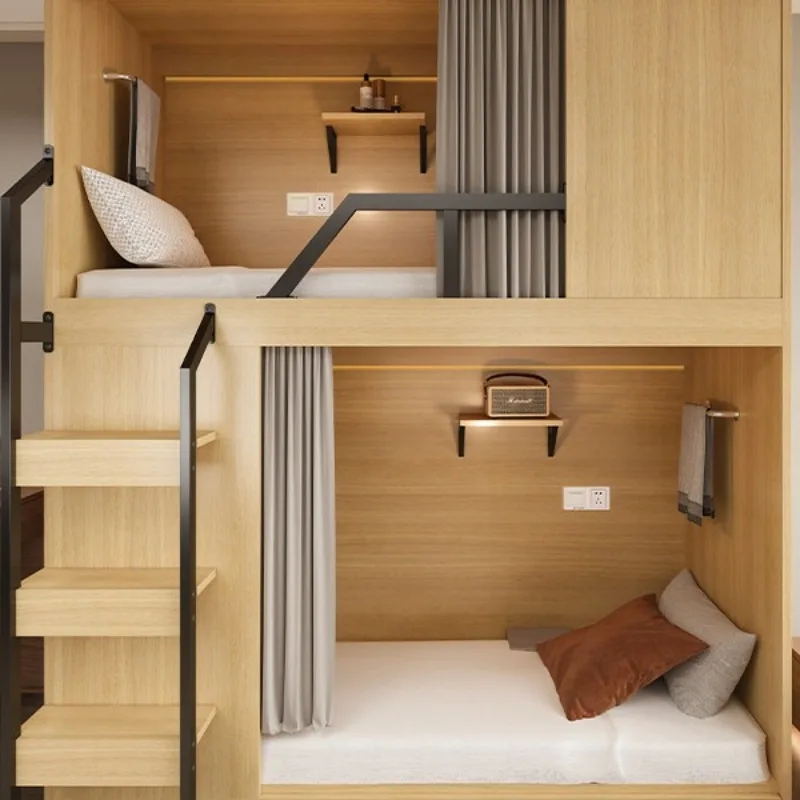 bunk beds, hostel bunk beds, staff beds, apartments, school dormitories, high and low space capsules, upper and lower beds