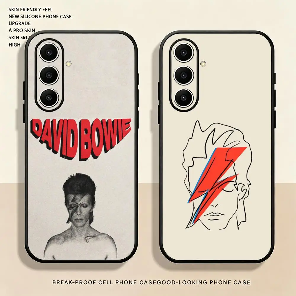 Hot fashion band DavidBowie Phone Case For Samsung Galaxy S26 S25 S24 S23 S22 S21 S20 Plus Ultra Note20 Soft Black