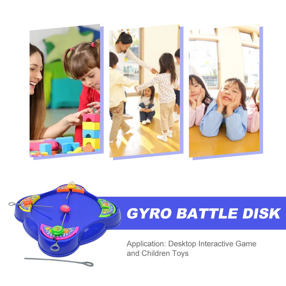 Toys Gyro Duel Disk Pressure Relief Desktop Battle Plate Pulling Type Playthings Blue Party Gift Child