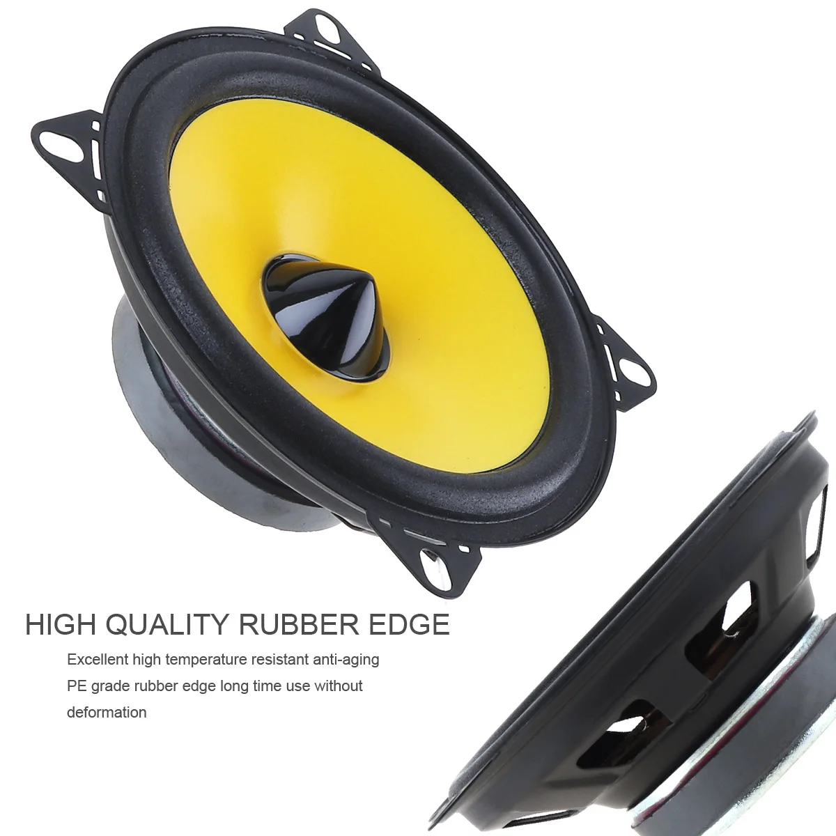 2pcs Car Speaker 2 Way 4 Inch 60W Full Range Frequency Car Audio Stereo Speaker, 2x60W Full Range Car Audio Stereo Speaker