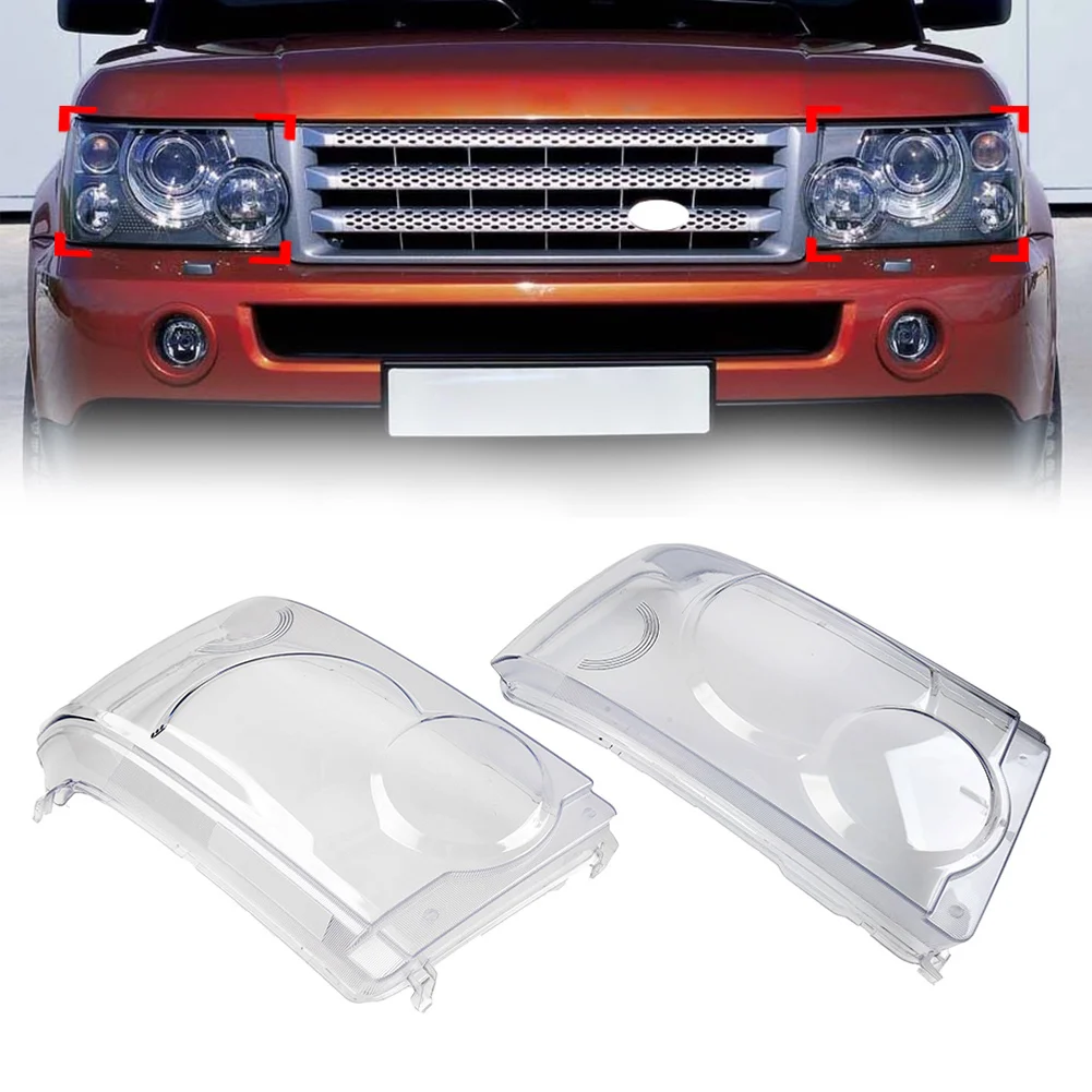 

2 шт., защитные крышки для автомобильных фар Land Rover Range Rover Sport 2005 2006 2007 2008 2009