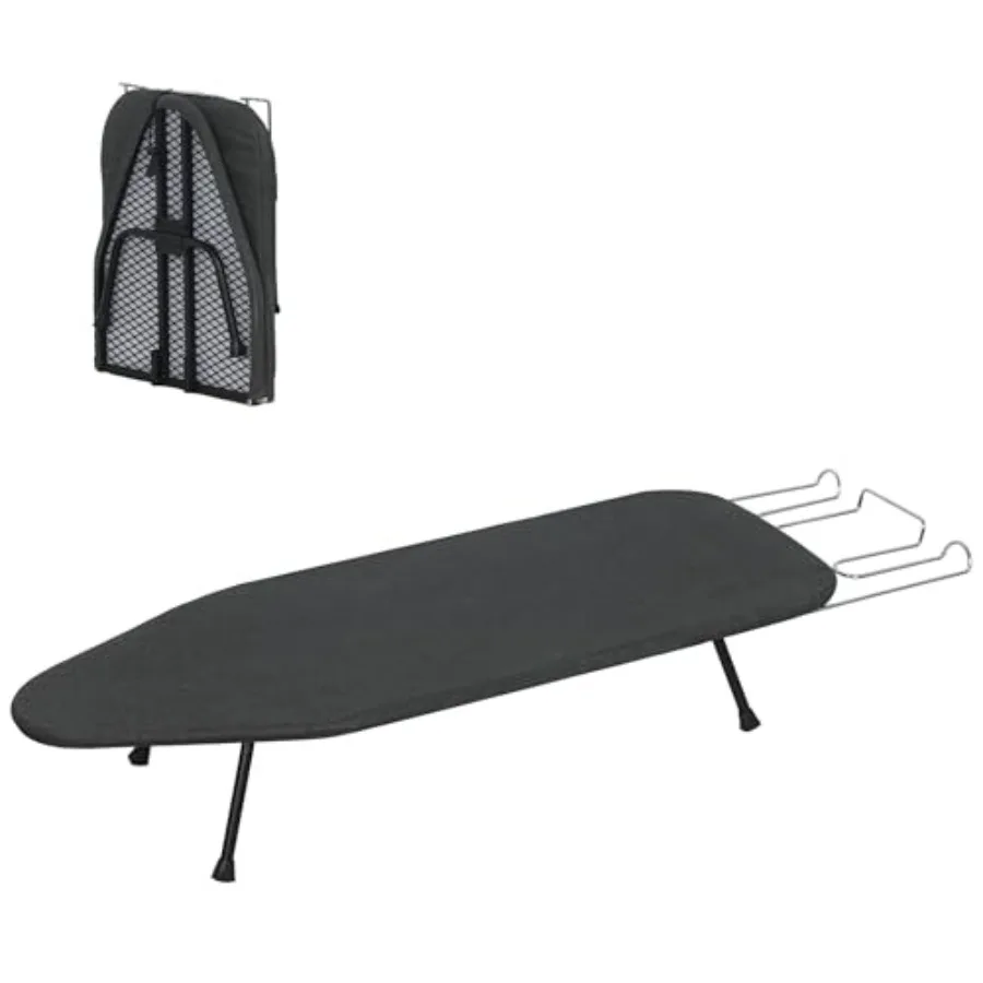 

Small Tabletop Ironing Board, Foldable Compact Ironing Board with Iron Rest, Portable Mini Iron Boards with Heat Resistant Cove