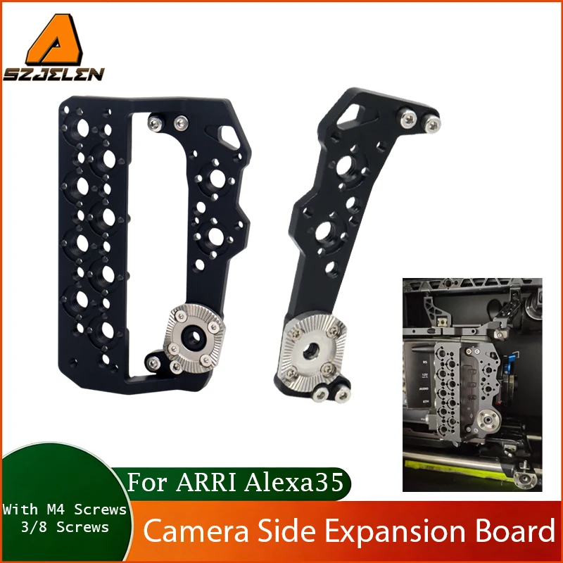 For ARRI Alexa35 Camera Connector Side Expansion Plate with Handle Gear Fix With M4 Screws,Left 3/8 screw expansion accessory
