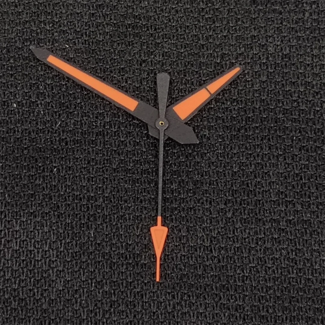 Reemplazo de reparación de punteros de reloj blanco y naranja con luz verde para reloj de pulsera mecánico de moda movimiento NH35/NH36