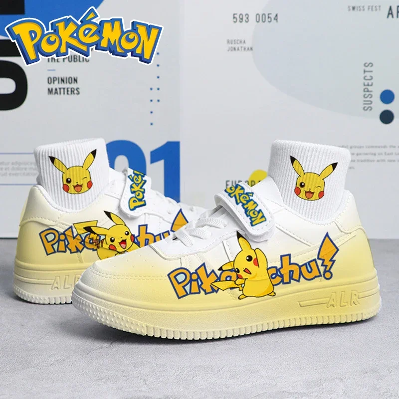 Pokemon Cartoon Pikachu Children\'s Sports Shoes Boys Girls Summer Breathable Casual Sneakers Lightweight Running Shoes 26-40