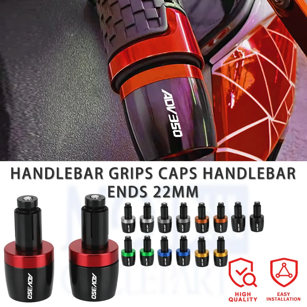 

For Honda ADV350 ADV 350 2021 2022 2023 2024 Motorcycles Handlebar Grips Cap Weight PartsAnti Vibration Silder Plug Ends 22mm