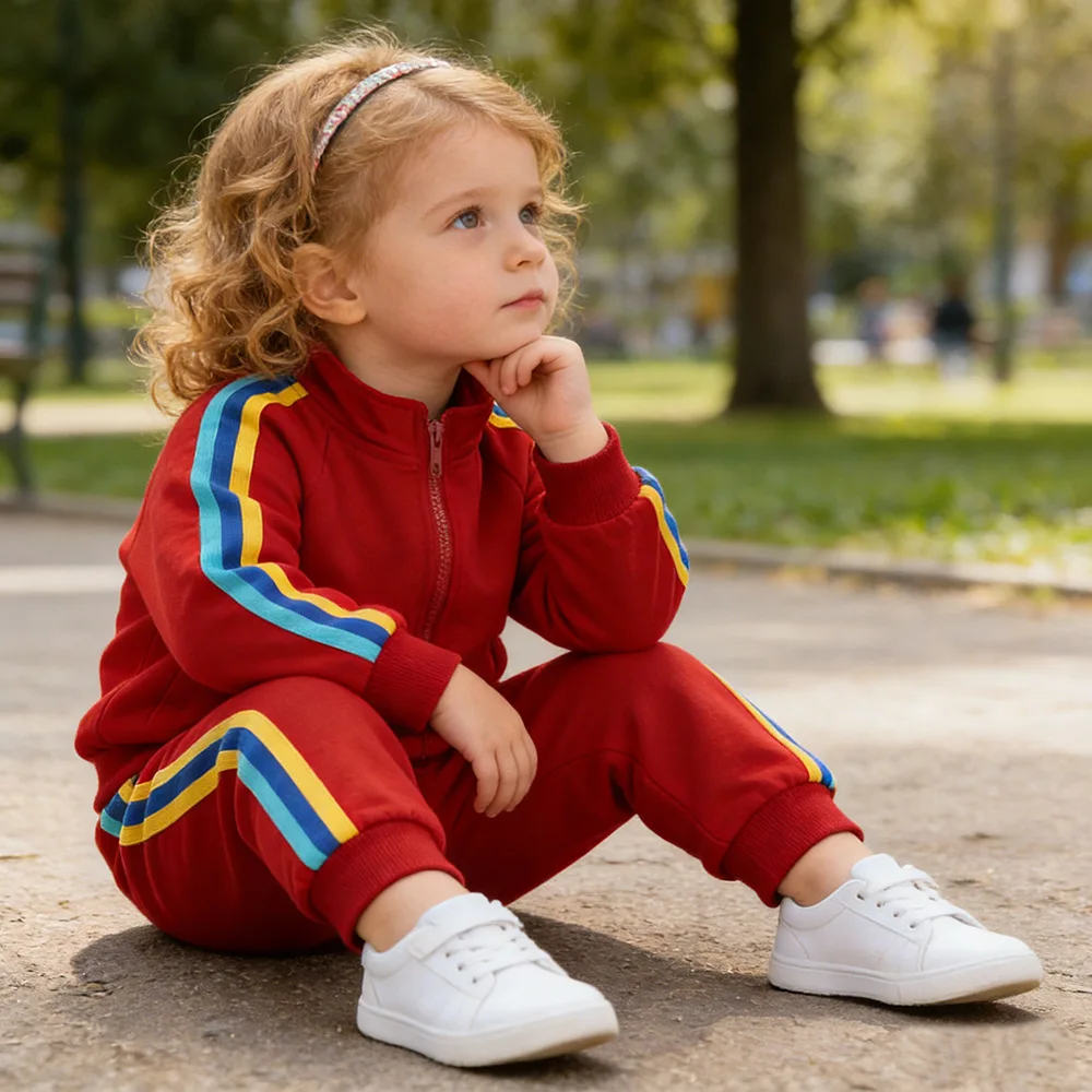 Children's suit Boys and girls sportswear spring and autumn new Korean fashion two-piece suit