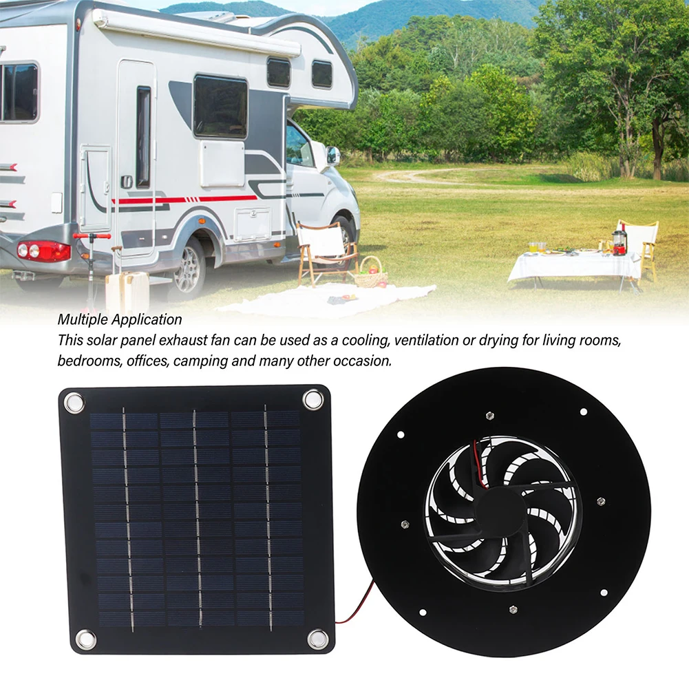 

DC Brushless Fan 20W Solar Panel Fan Energy-Saving Environmentally Friendly High Efficiency Solar Panel Long Lifespan