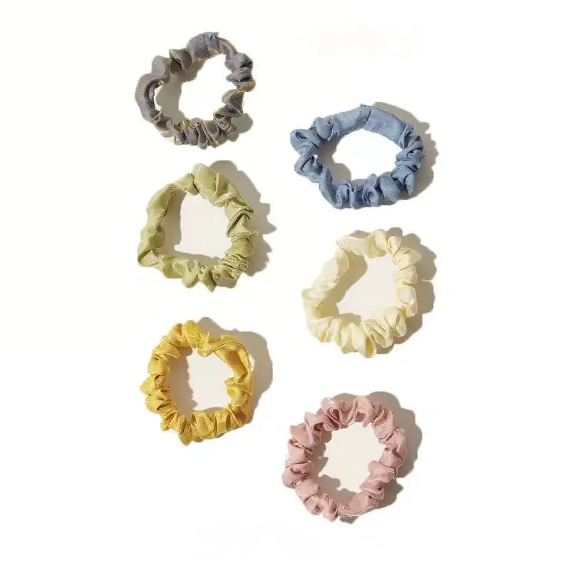 

3pcs/set Satin Hair Scrunchies Set Solid Color Elastic Hair Bands Girls Ponytail Holders Hair Ties Solid Color Hair Rings